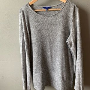 A-symmetrical Hem Gray Shirt XL